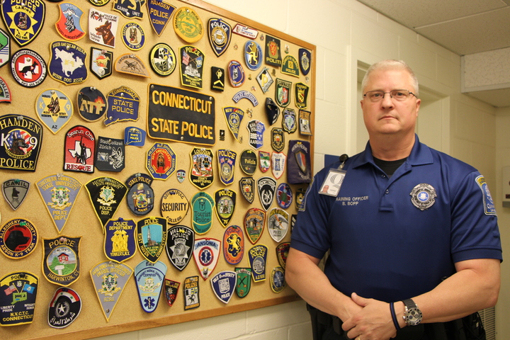 Officer Bradley Bopp in the Public Saftey Office.&nbsp; &nbsp; &nbsp; &nbsp; &nbsp; &nbsp; &nbsp; &nbsp; &nbsp; &nbsp; &nbsp; &nbsp; &nbsp; &nbsp; &nbsp; &nbsp; &nbsp; &nbsp; &nbsp; &nbsp; &nbsp; &nbsp; &nbsp; &nbsp; &nbsp; &nbsp; &nbsp; &nbsp; &nbsp; &nbsp; &nbsp; &nbsp; &nbsp; &nbsp; &nbsp; &nbsp; &nbsp; &nbsp; &nbsp; &nbsp; &nbsp; &nbsp; &nbsp; &nbsp; &nbsp; &nbsp; &nbsp; &nbsp; &nbsp; &nbsp; &nbsp; &nbsp; &nbsp; &nbsp; &nbsp;Photo by Dorah Labatte&nbsp; &nbsp; &nbsp; &nbsp; &nbsp; &nbsp; &nbsp; &nbsp; &nbsp; &nbsp; &nbsp; &nbsp; &nbsp; &nbsp; &nbsp; &nbsp; &nbsp; &nbsp; &nbsp; &nbsp; &nbsp; &nbsp; &nbsp; &nbsp; &nbsp; &nbsp; &nbsp; &nbsp; &nbsp; &nbsp; &nbsp; &nbsp; &nbsp;