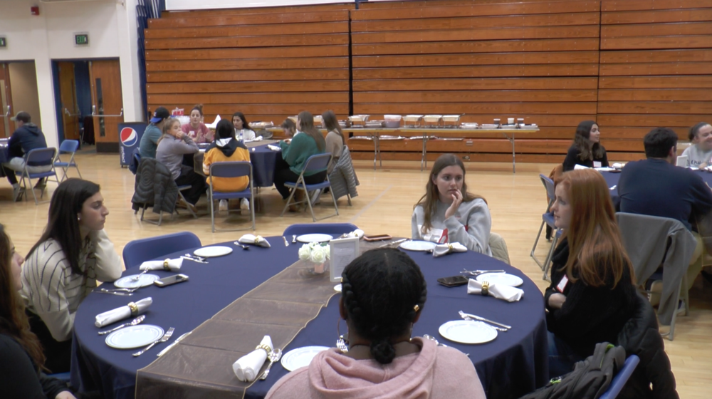 Students discuss various topics during “Ask Away” which was a safe space for students to talk about topics.