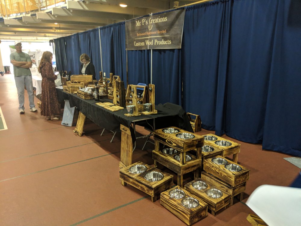 Hand made boxes at farmers market