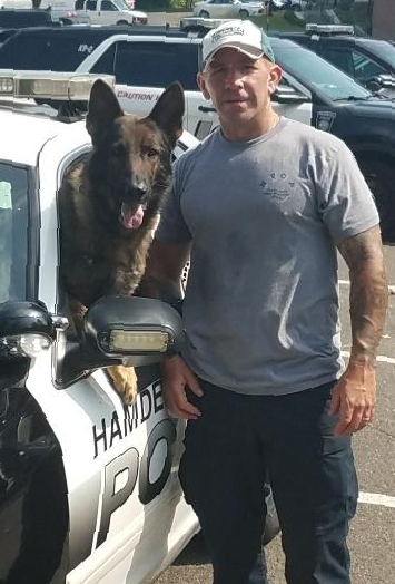 Sergeant Jason Venditto with his partner Viking.