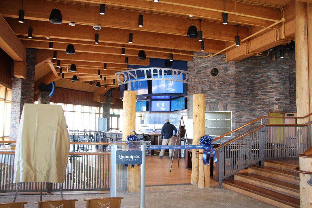 The grand opening of On The Rocks, Quinnipiac’s first pub, on the York Hill Campus. Courtesy: Kailee Heffler