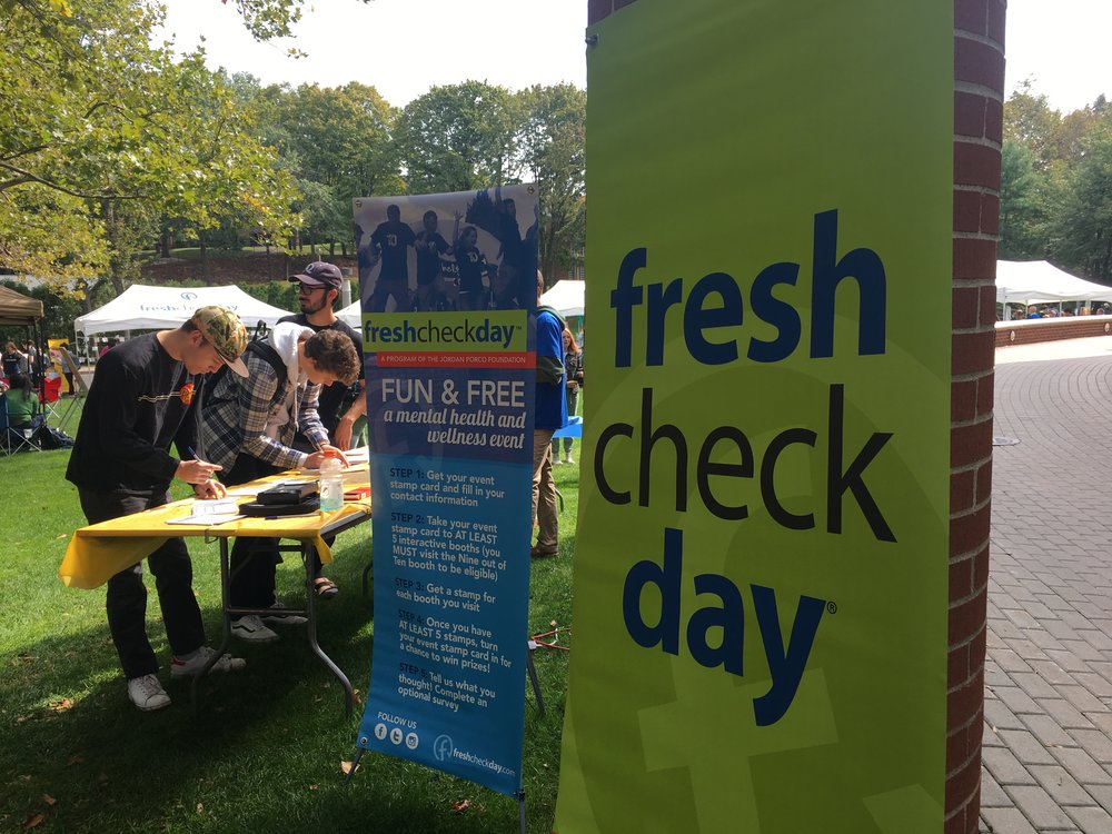 Fresh Check Day 2018 on Quinnipiac’s Bobcat Lawn