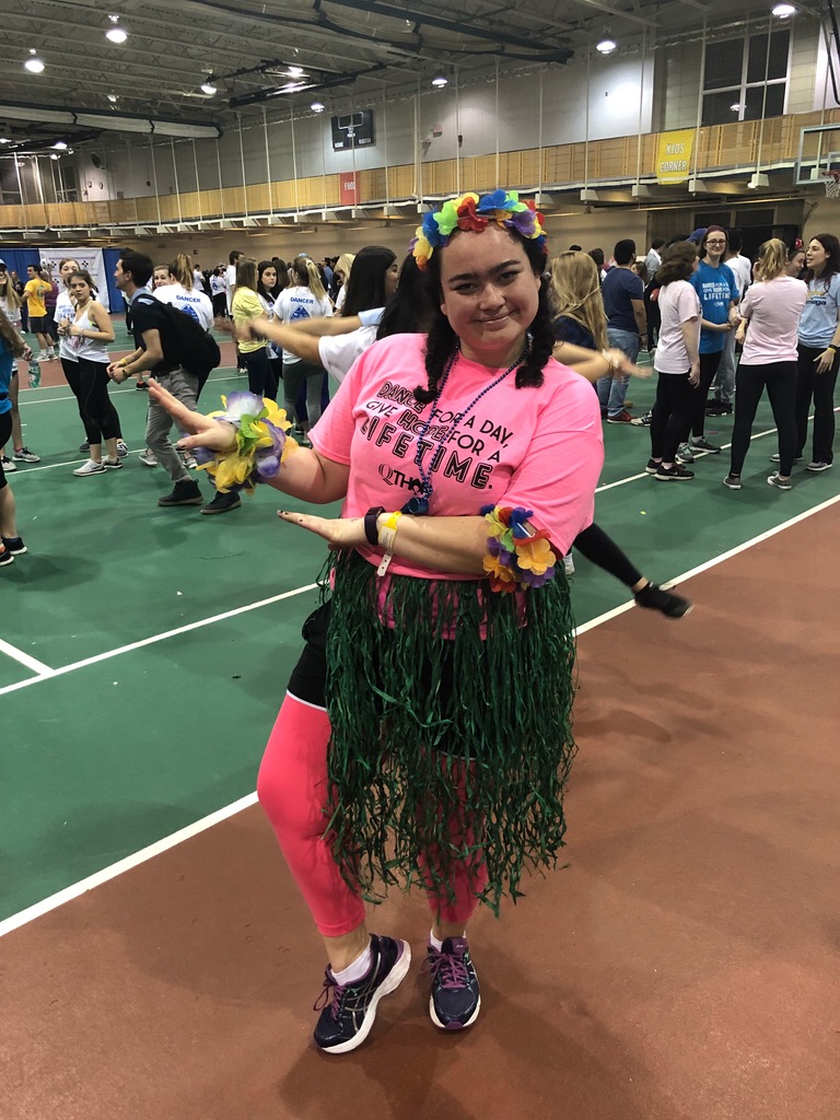 Morale dancer Erin Schirra dressed as Moana for Disney Hour