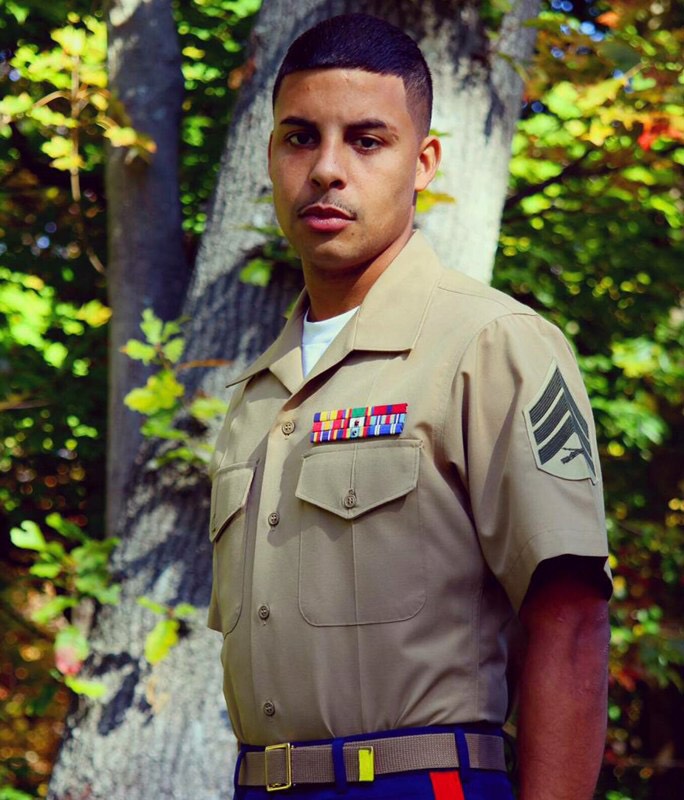 Hector Alicea from his time in the Marine Corps