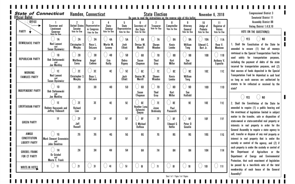 Hamden sample ballot. Click to see the full size image.