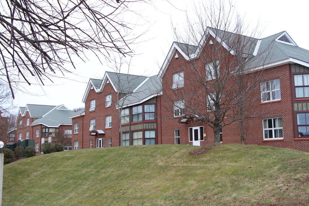 The now-empty dorms of Quinnipiac University