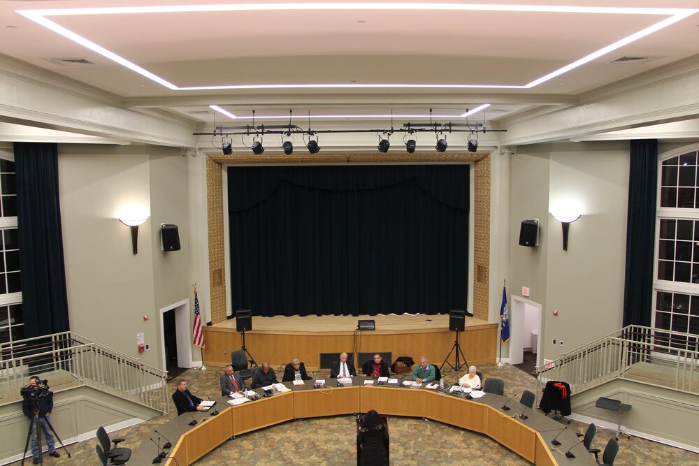 The Hamden Police Commission heard public comments during their monthly November meeting. Photo by Bryan Proctor.