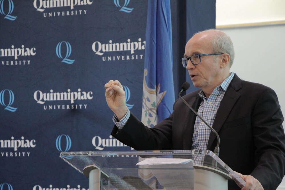 Fortune CEO Alan Murray spoke at Quinnipiac University’s Mount Carmel Auditorium about the future of journalism, and how Fortune Magazine is raising its journalistic standards going forward.