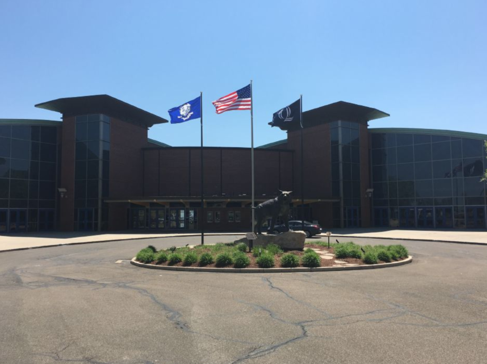 An outside view of Quinnipiac’s Peoples United Center. Photo Courtesy: Meriden Record-Journal