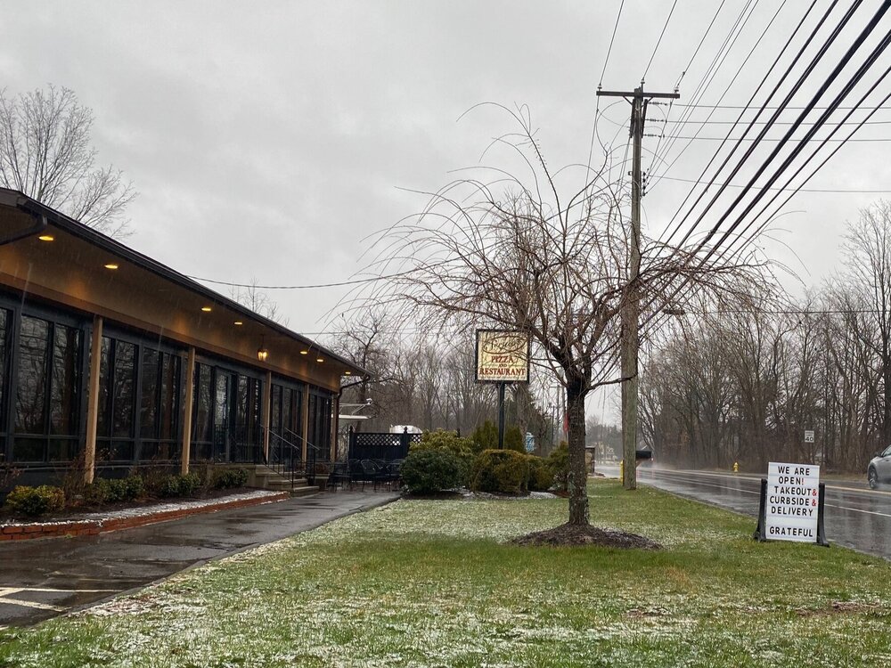 Sergio’s Pizza, a local restaurant that still offers takeout.