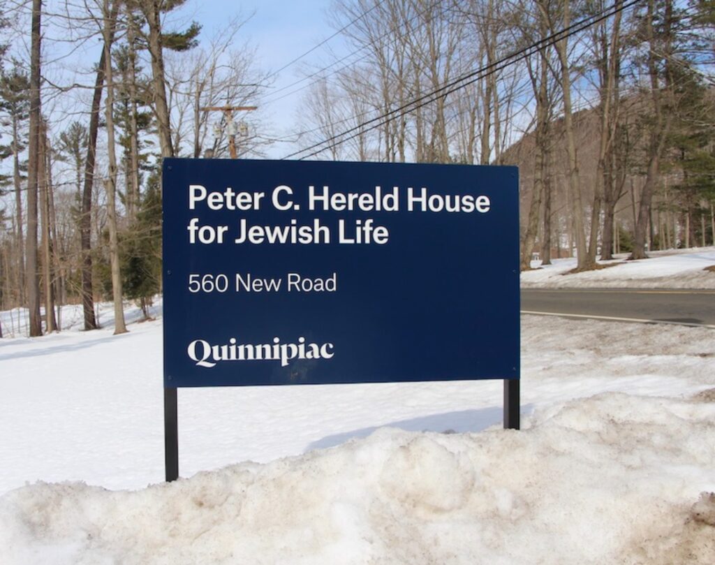 The Peter C. Hereld House is located at 550 New Road in Hamden, right by Quinnipiac University's Mount Carmel Campus. Photo by Jessica Simms