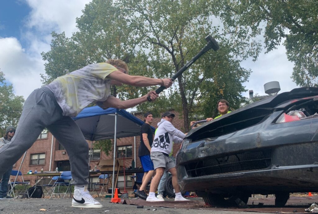 Student Patrick Rymsza participating in the smash - photo by Alena DeLuise