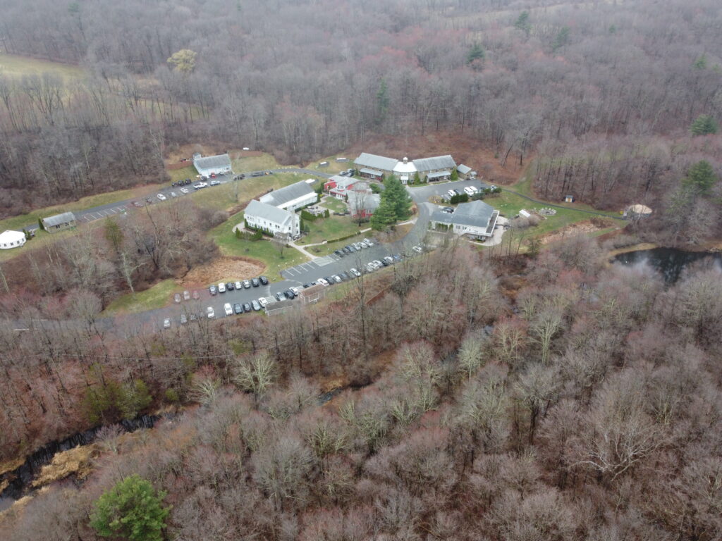 Aerial photograph of Newport Academy's Double Hill Campus in Bethlehem, Conn.