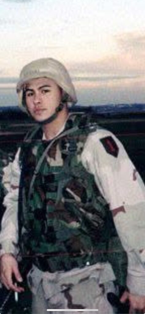 Specialist Guillermo Vasquez is seen during operation Enduring Freedom in 2004.