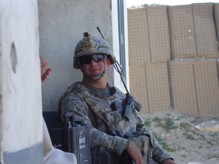 Nick Marsan is seen during Operation Enduring Freedom in Afghanistan.