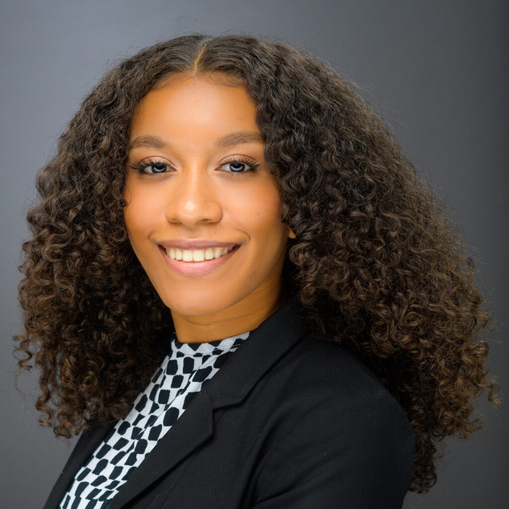 Olivia Barrios-Johnson is a first-year journalism 3+1 major from The Bronx, N.Y. She currently serves as vice president of the Class of 2024. (Photo by John Hassett Photography)