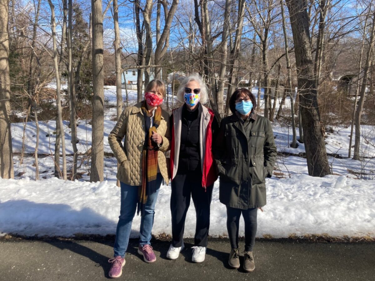 Beth McArthur (left), Jean Raccio (middle), & Donna Sette (right), believe that Connecticut’s switch to an age-based approach will expedite vaccine administration in the state. Photo credit: Andrew Meyers