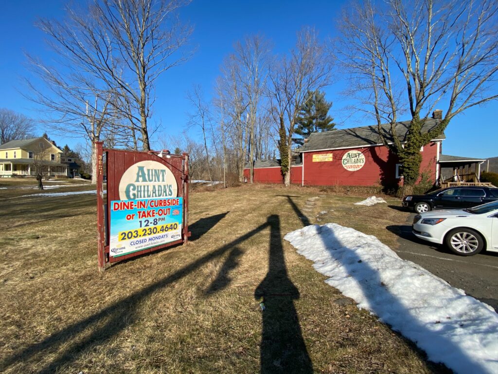 The street view of Aunt Chilada's restaurant in Hamden. Photo Credit: Matthew Bruin