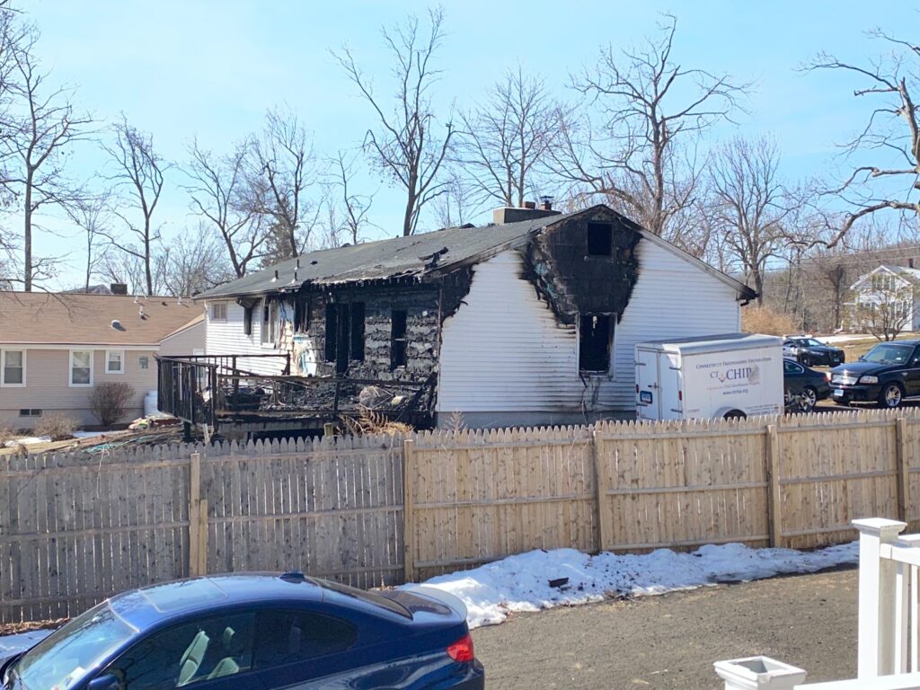 Back of housefire. Photo Credit: Matthew Bruin