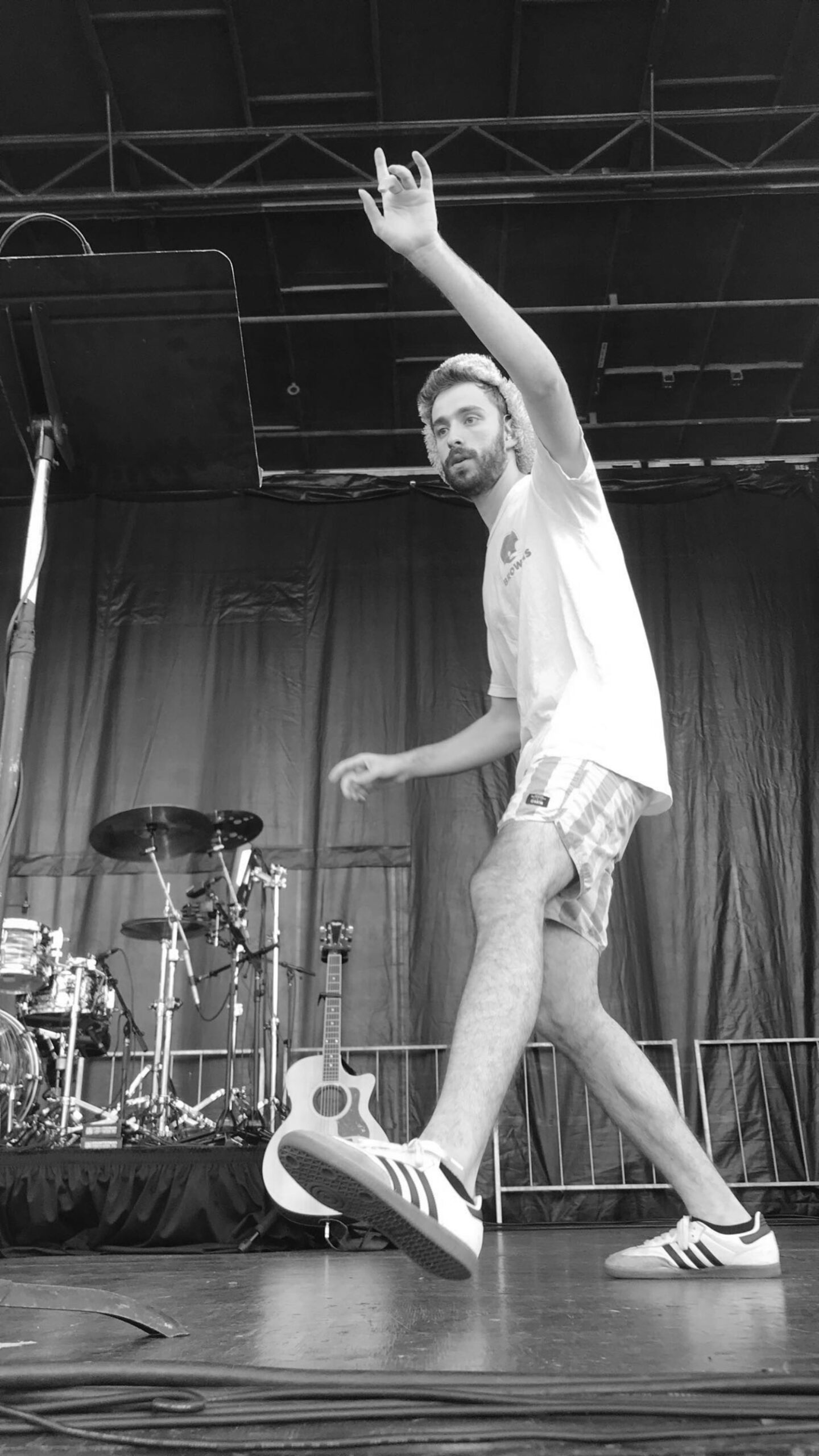 A member of the band AJR performed at Fall Fest 2018.