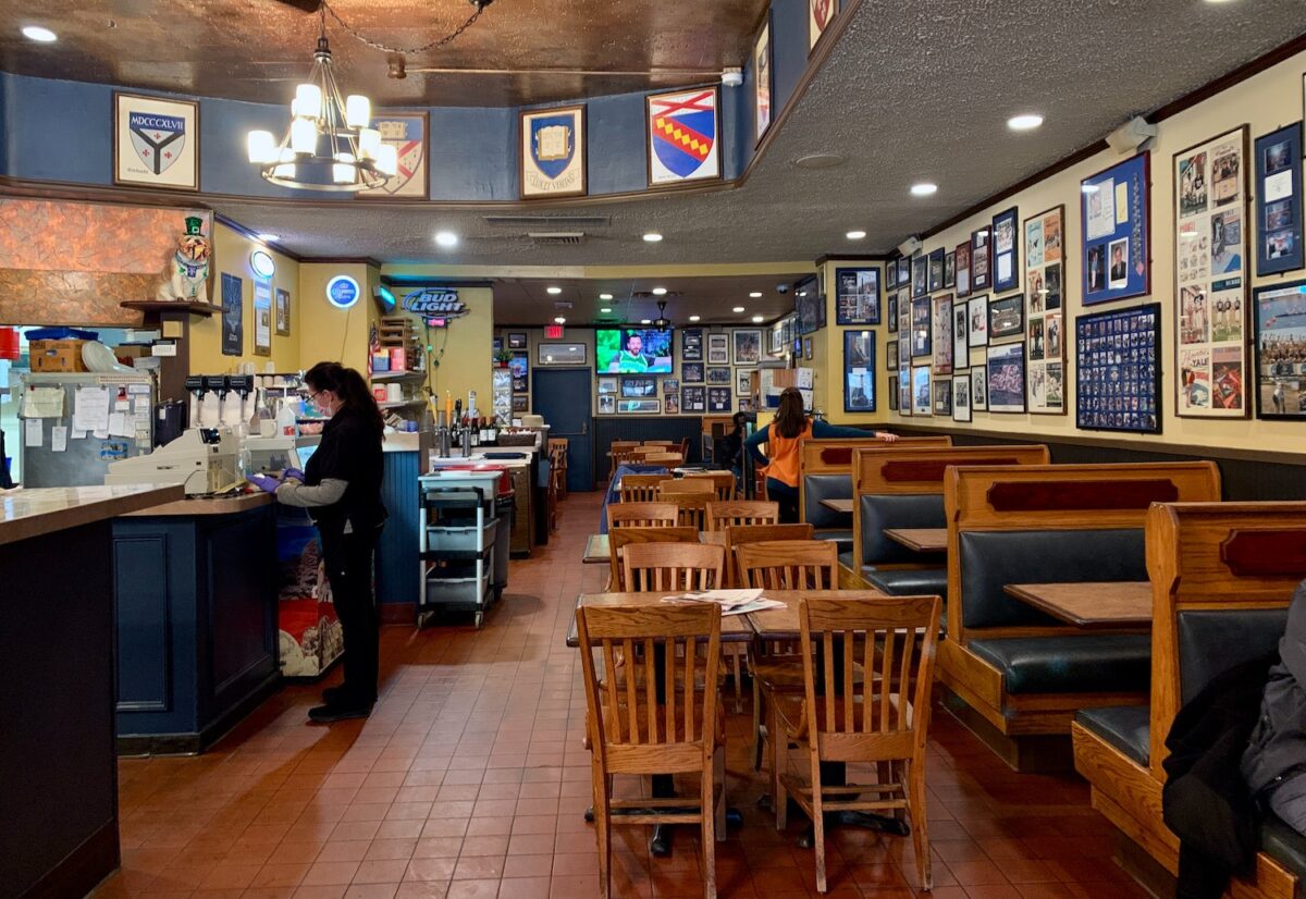 The inside of Yorkside Pizza has been seeing a lot fewer customers since COVID. Photo Credit: Alyssa Naumann
