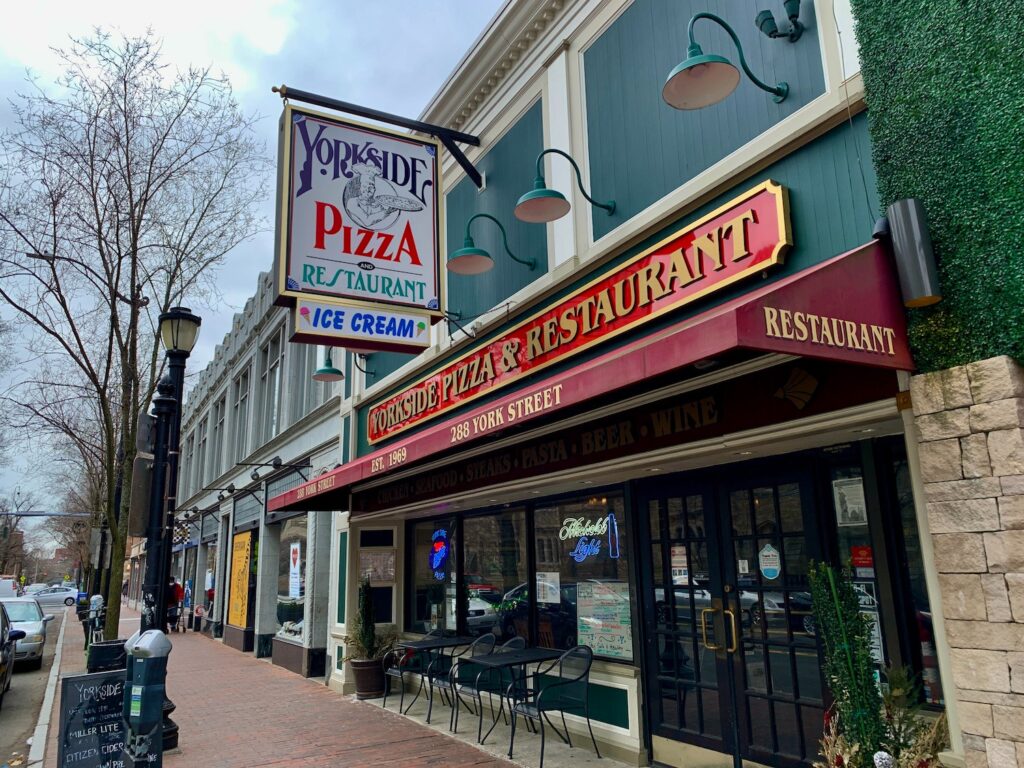 Yorkside Pizza is located on York Street and they are continuing to serve customers during the pandemic. 
Photo Credit: Alyssa Naumann 