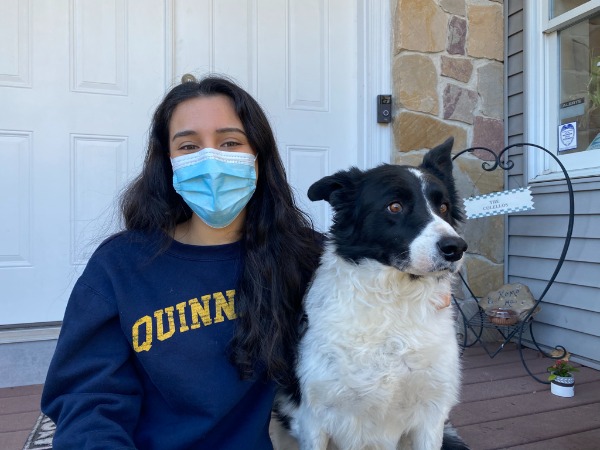 Gabriella Colello and her dog, Komo. Photo credit to author.