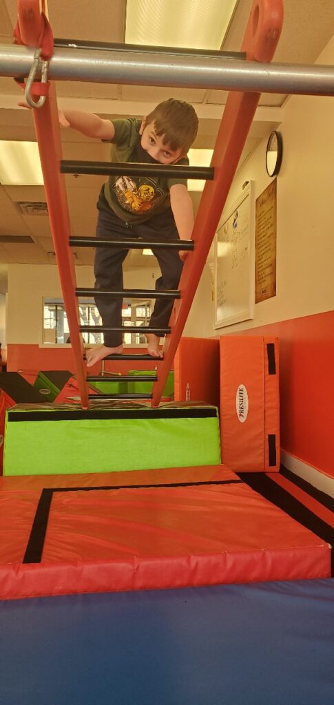 Ethan Studley, 9, enjoys going to his ninja-activity studio to get out his energy. Photo provided: Karen Studley