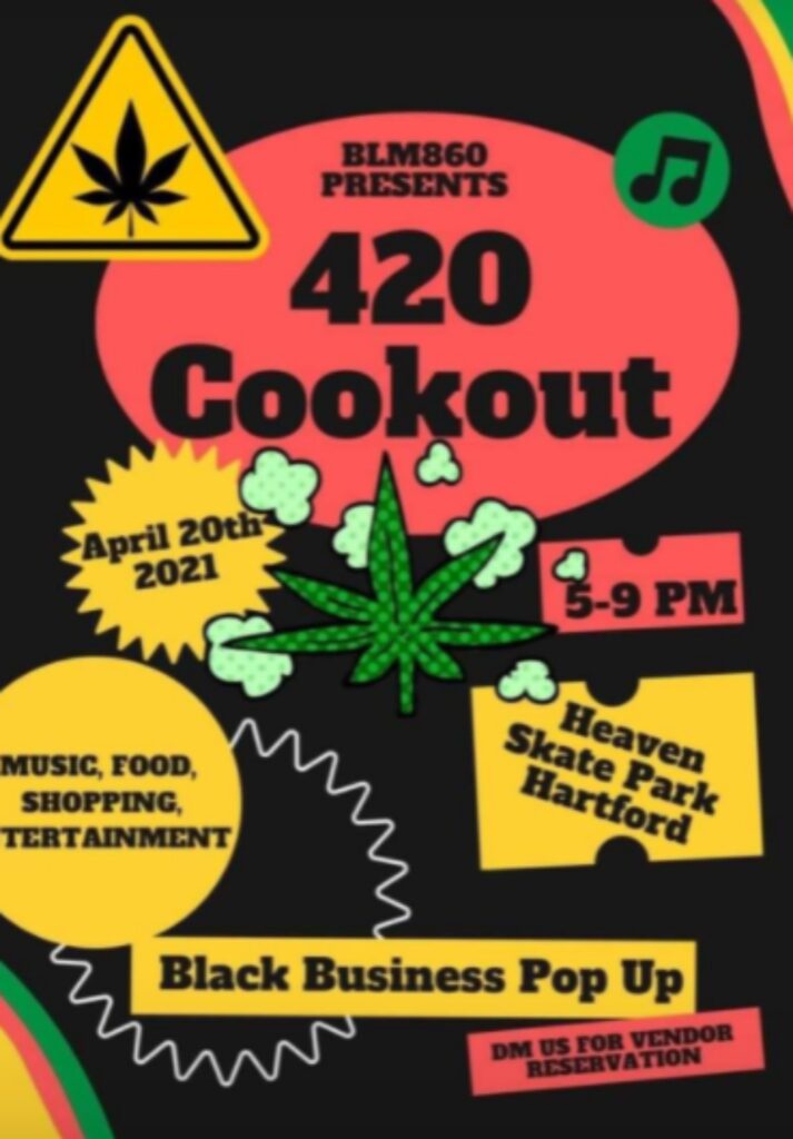 Cannabis activists met in Hartford on April 20 to call for fair and equitable legalization. Screenshot courtesy of Steve Gold.