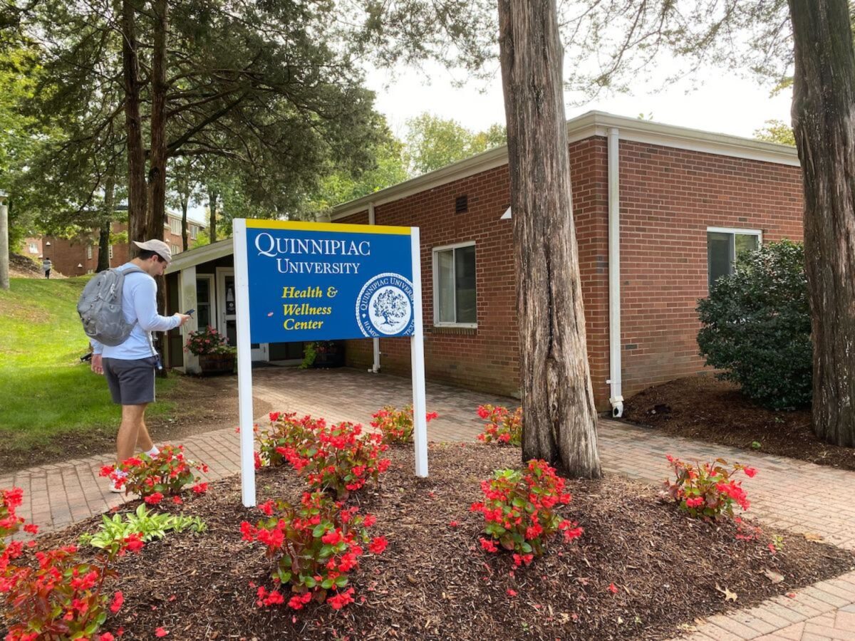 Unvaccinated students attending weekly COVID-19 testing in September. Photo by Aidan Elgrably