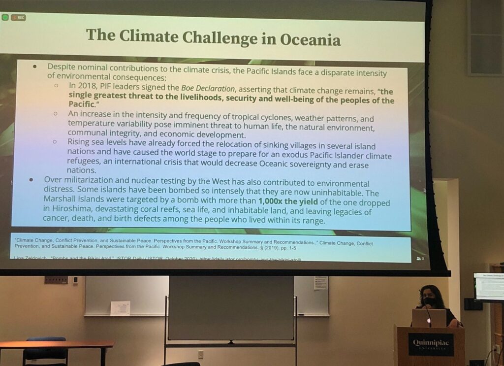 Gabriella Colello presented her project, which was the only social sciences one in QUIP-RS. (Photo by QUIP-RS)