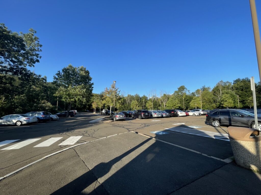 Hogan Lot, previously closed due to inactivity, is being reopened for student parking amidst construction near North Lot. (Photo by Lianna Nela)