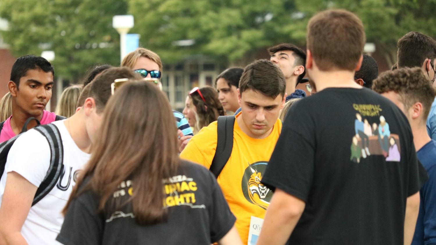 Students outside at the Involvement Fair (Photo by Xavier Cullen)