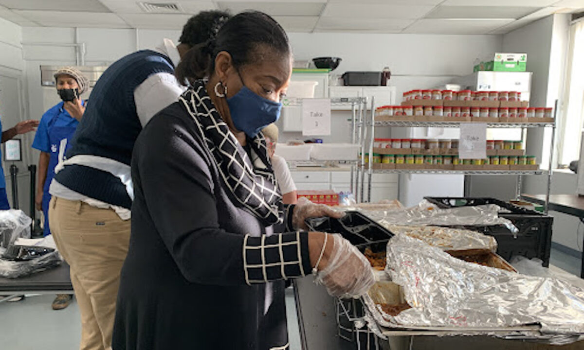 Hamden resident Barbara Johnson has volunteered at the Community Soup Kitchen's hot meal program at the Keefe Community Center for the past month. Photo courtesy Ashley Pelletier
