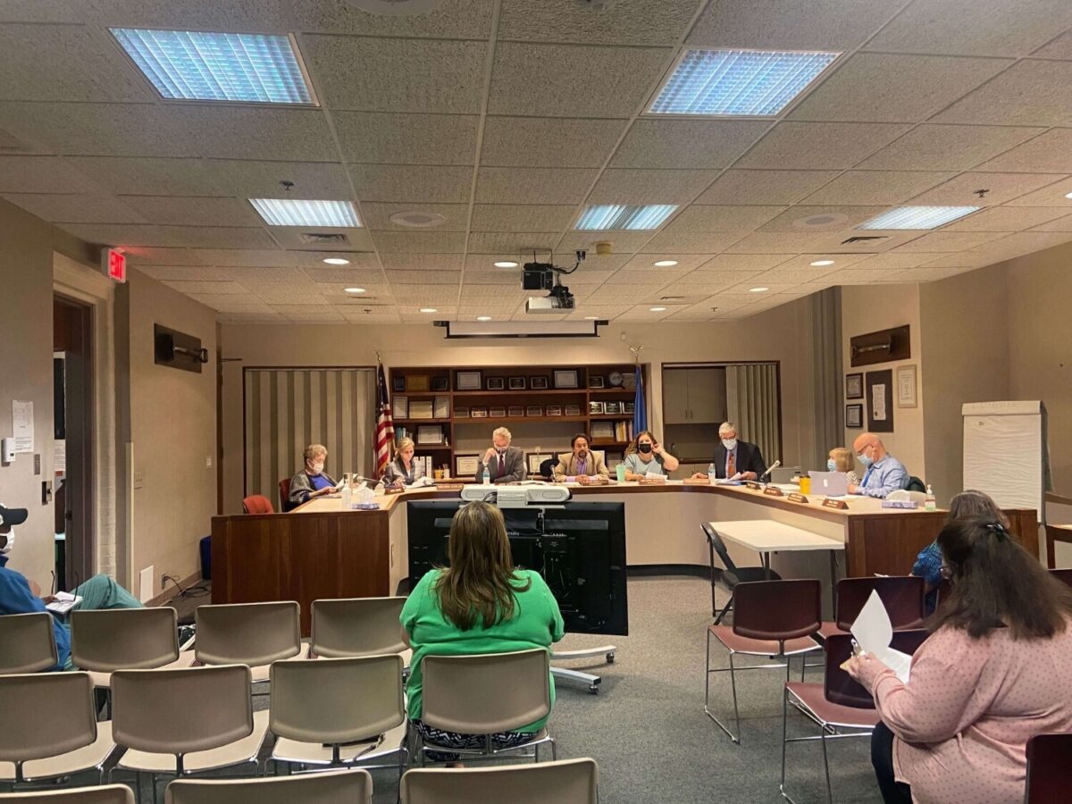 The Hamden Board of Education met Tuesday night for a general meeting. Credit: Ryan Coope