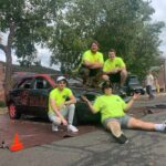 E-Board of QU's Car Club Zak Polak, Johnny Marquardt, Liam Cunningham, and Alex Stranford.