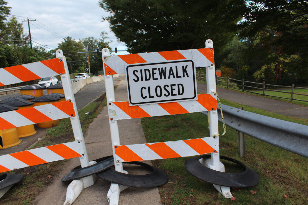 sidewalk closed off