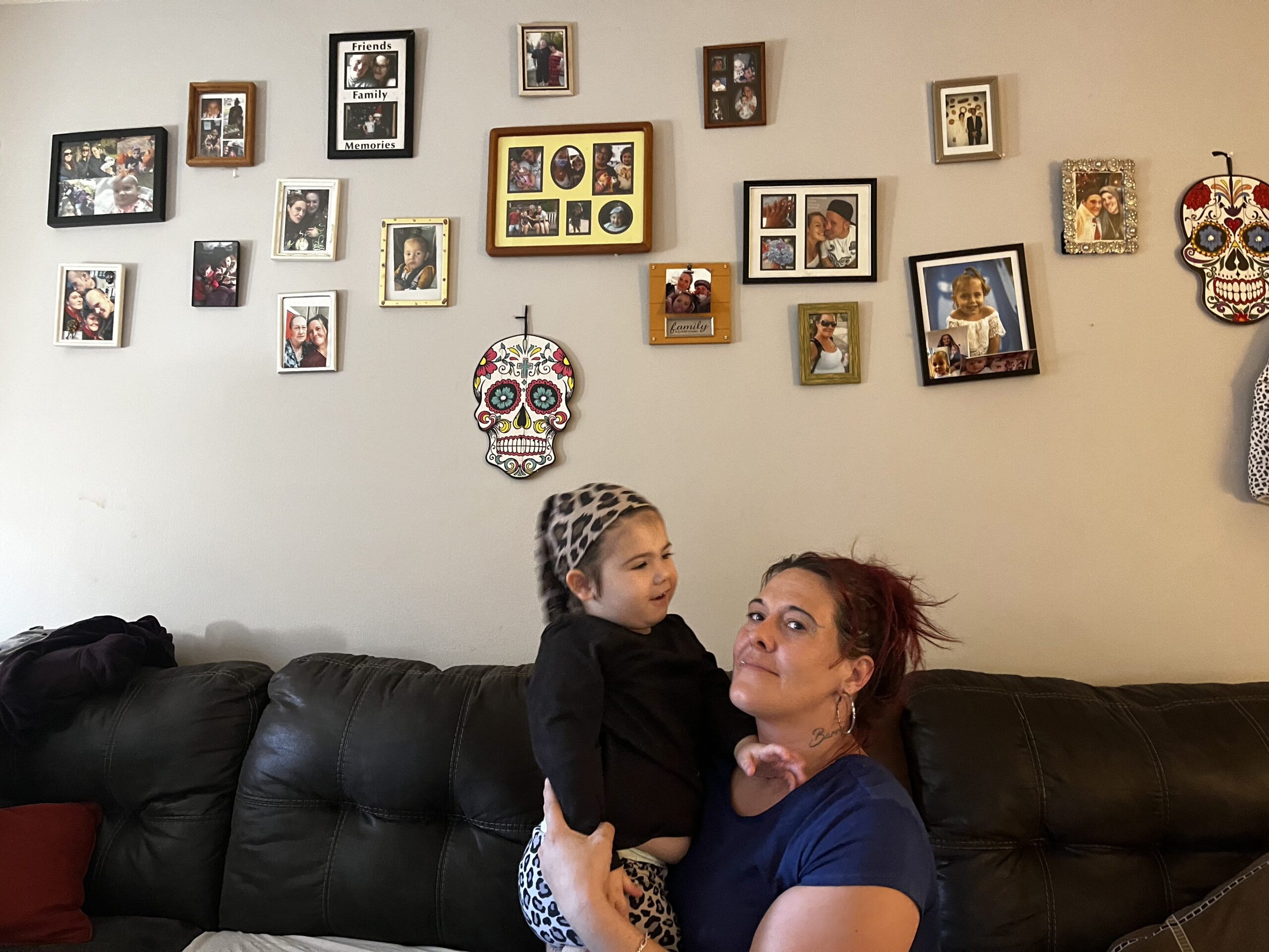 Melissa Anderson and her daughter Ella in their Seramonte apartment