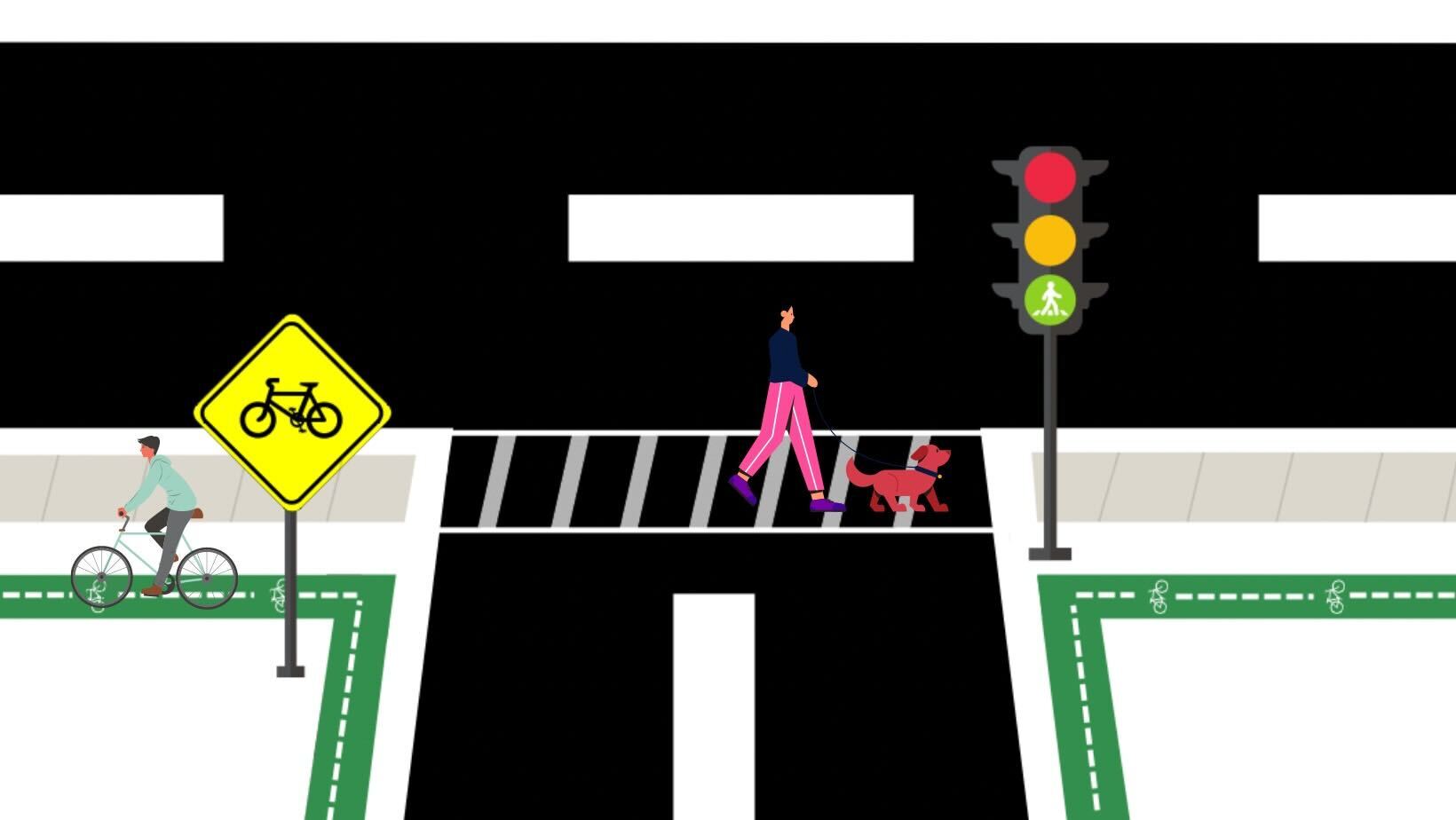 Pedestrian and Bicycle Safety Islands :: Minneapolis Street Guide