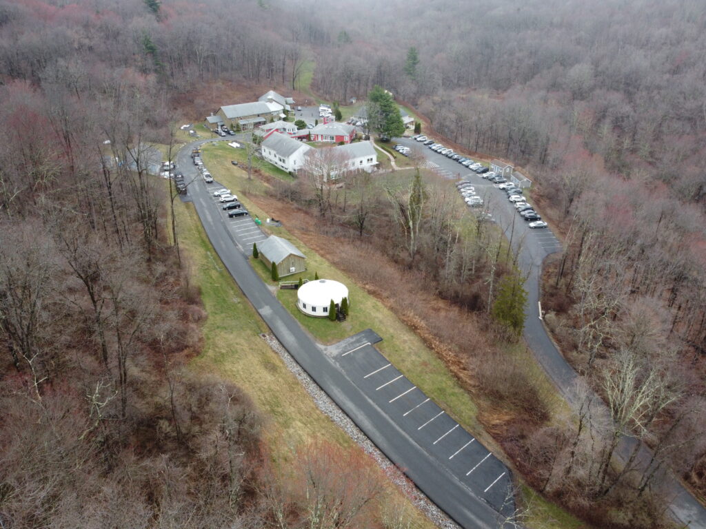 Aerial photograph of Newport Academy's Double Hill Campus in Bethlehem, Conn.