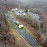 Aerial photograph of Newport Academy's Double Hill Campus in Bethlehem, Conn.